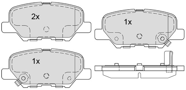 Bremsbelagsatz, Scheibenbremse METZGER 1170790 GREENPARTS f&uuml;r CITRO&Euml;N MAZDA