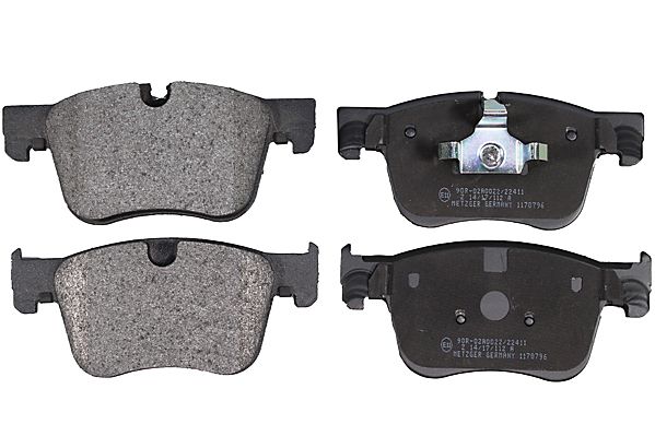 Bremsbelagsatz, Scheibenbremse METZGER 1170796 f&uuml;r CITRO&Euml;N PEUGEOT, Vorderachse