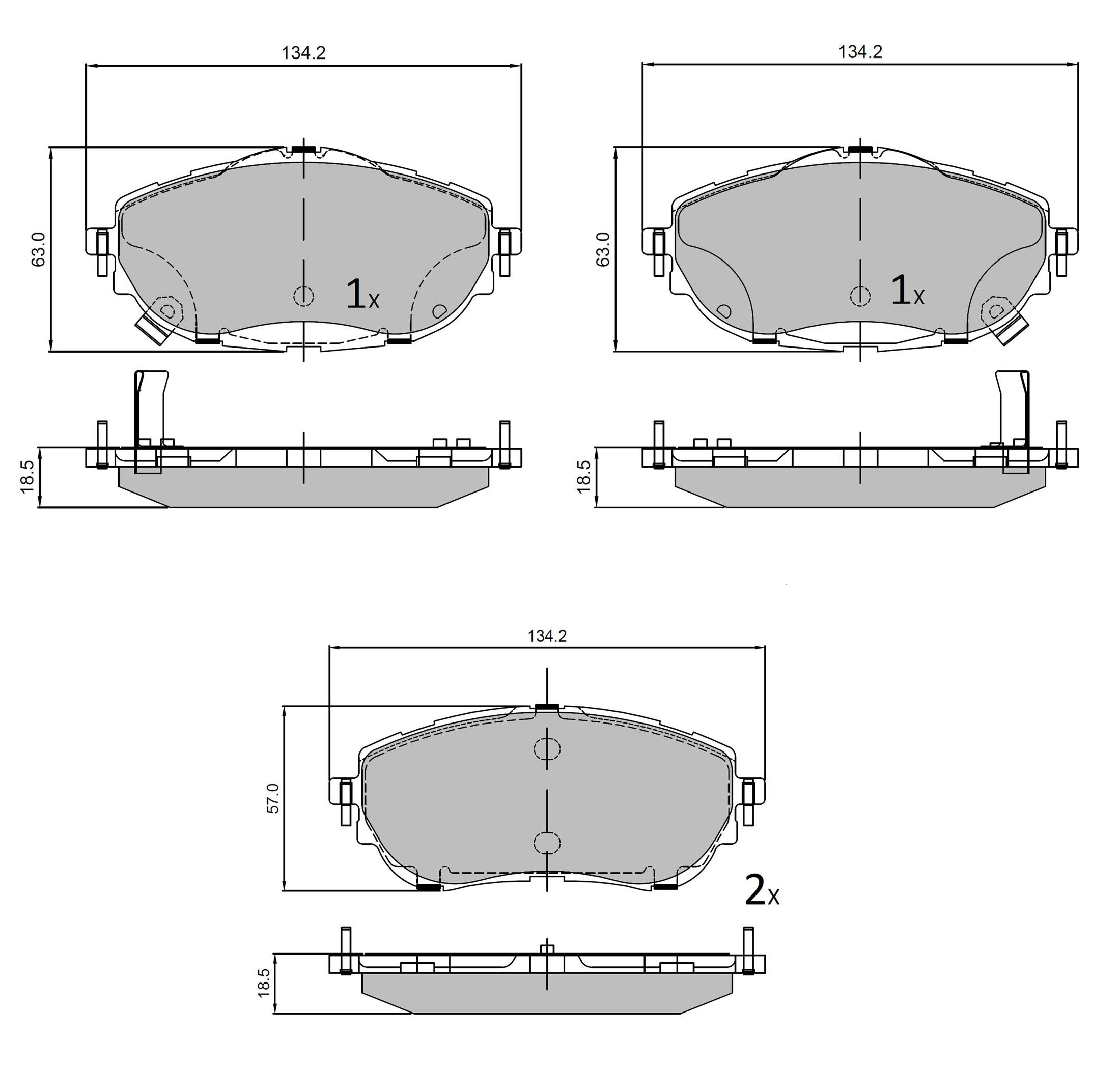 Bremsbelagsatz, Scheibenbremse METZGER 1170797 GREENPARTS f&uuml;r TOYOTA