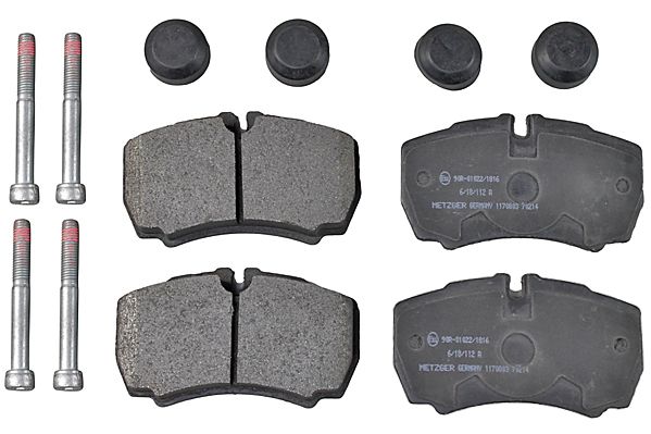Bremsbelagsatz, Scheibenbremse METZGER 1170803 f&uuml;r FORD, Hinterachse