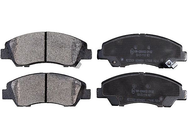 Bremsbelagsatz, Scheibenbremse METZGER 1170805 f&uuml;r HYUNDAI, Vorderachse