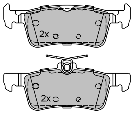 Bremsbelagsatz, Scheibenbremse METZGER 1170810 f&uuml;r PEUGEOT, Hinterachse
