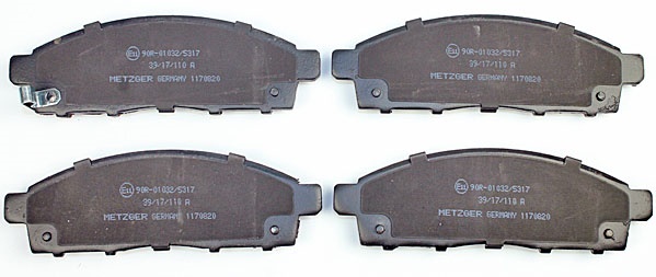 Bremsbelagsatz, Scheibenbremse METZGER 1170820 f&uuml;r MITSUBISHI NISSAN