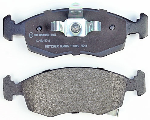 Bremsbelagsatz, Scheibenbremse METZGER 1170822 GREENPARTS f&uuml;r CHRYSLER FIAT