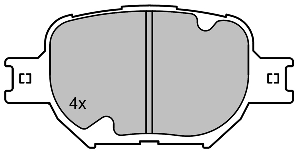 Bremsbelagsatz, Scheibenbremse METZGER 1170823 f&uuml;r TOYOTA, Vorderachse