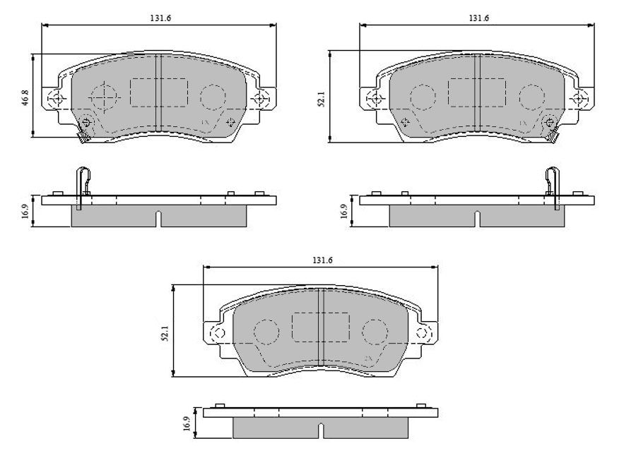 Bremsbelagsatz, Scheibenbremse METZGER 1170824 f&uuml;r TOYOTA, Vorderachse