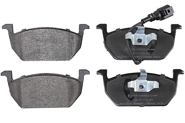 Bremsbelagsatz, Scheibenbremse METZGER 1170828 GREENPARTS f&uuml;r VAG, Vorderachse