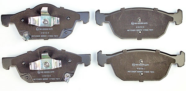 Bremsbelagsatz, Scheibenbremse METZGER 1170832 f&uuml;r HONDA, Vorderachse