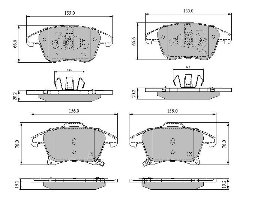 Bremsbelagsatz, Scheibenbremse METZGER 1170837 GREENPARTS f&uuml;r FORD, Vorderachse