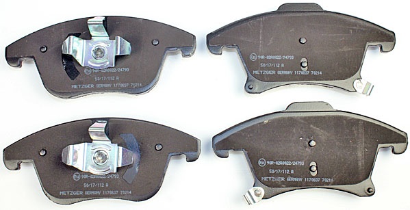 Bremsbelagsatz, Scheibenbremse METZGER 1170837 GREENPARTS f&uuml;r FORD, Vorderachse
