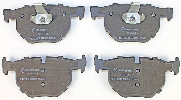 Bremsbelagsatz, Scheibenbremse METZGER 1170843 GREENPARTS f&uuml;r BMW, Hinterachse