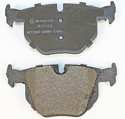 Bremsbelagsatz, Scheibenbremse METZGER 1170843 GREENPARTS f&uuml;r BMW, Hinterachse