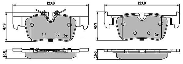 Metzger 1170846 Bremsbelagsatz, Scheibenbremse
