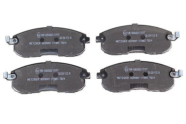 Bremsbelagsatz, Scheibenbremse METZGER 1170851 f&uuml;r NISSAN, Vorderachse