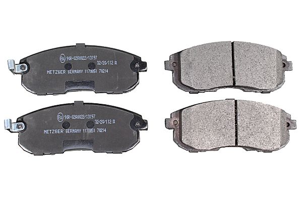 Bremsbelagsatz, Scheibenbremse METZGER 1170851 f&uuml;r NISSAN, Vorderachse