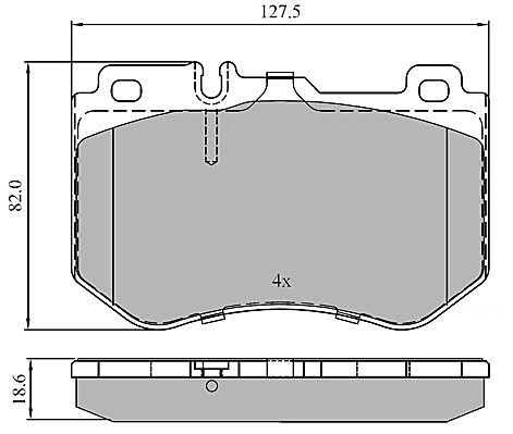 Bremsbelagsatz, Scheibenbremse METZGER 1170852 GREENPARTS f&uuml;r MERCEDES-BENZ