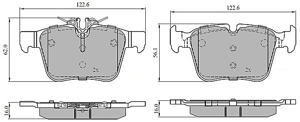 Bremsbelagsatz, Scheibenbremse METZGER 1170858 GREENPARTS f&uuml;r MERCEDES-BENZ