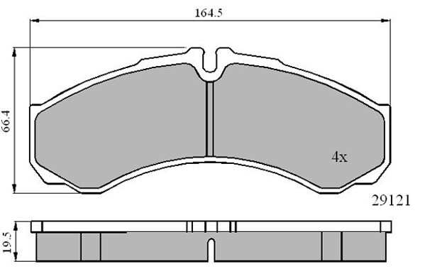 Bremsbelagsatz, Scheibenbremse METZGER 1170874 GREENPARTS f&uuml;r IVECO, Hinterachse