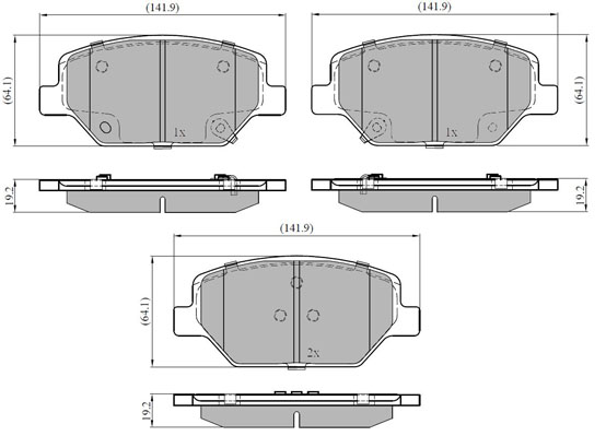 Bremsbelagsatz, Scheibenbremse METZGER 1170880 f&uuml;r OPEL GENERAL MOTORS