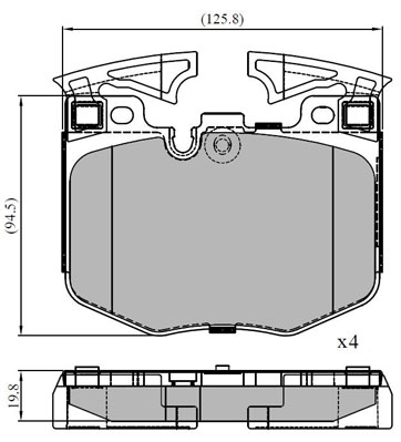 Bremsbelagsatz, Scheibenbremse METZGER 1170888 GREENPARTS f&uuml;r BMW, Vorderachse
