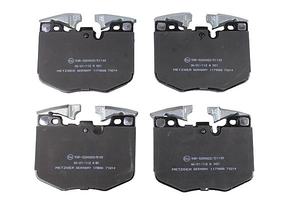 Bremsbelagsatz, Scheibenbremse METZGER 1170888 GREENPARTS f&uuml;r BMW, Vorderachse
