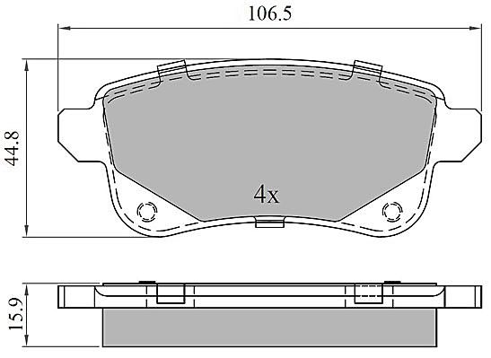Bremsbelagsatz, Scheibenbremse METZGER 1170909 GREENPARTS f&uuml;r NISSAN RENAULT