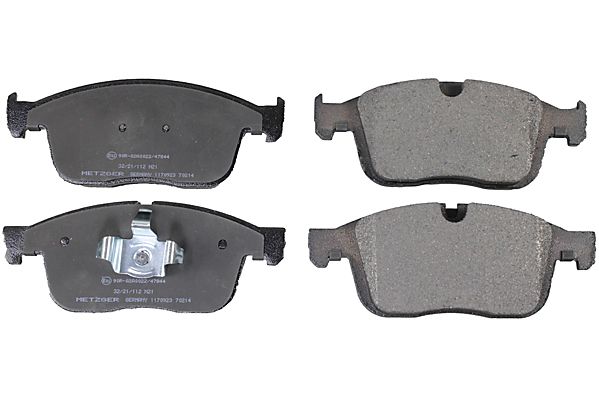 Bremsbelagsatz, Scheibenbremse METZGER 1170923 f&uuml;r VOLVO, Vorderachse