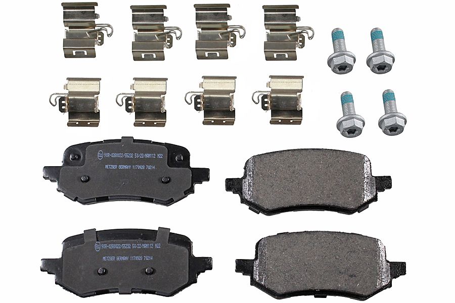 Bremsbelagsatz, Scheibenbremse METZGER 1170928 GREENPARTS f&uuml;r FORD, Hinterachse