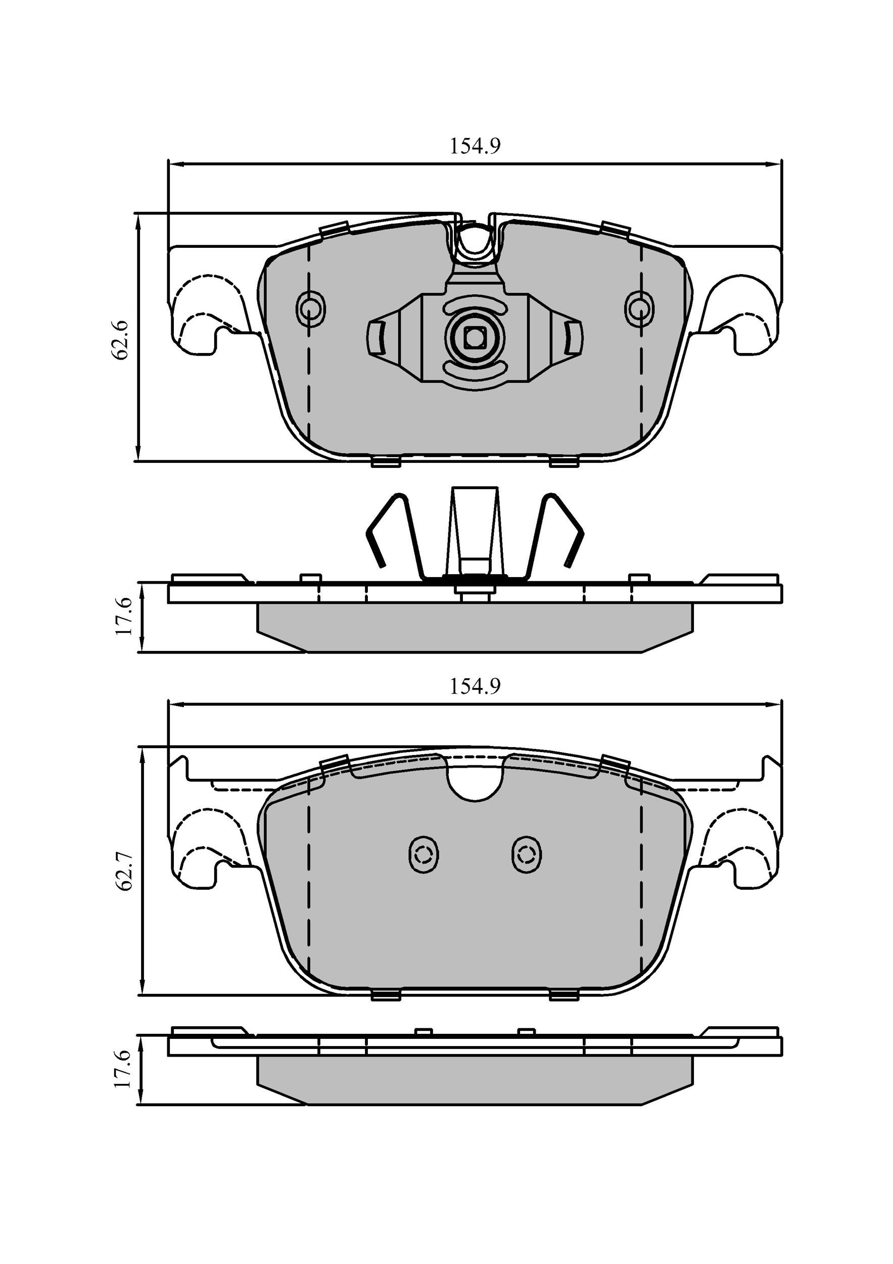 Bremsbelagsatz, Scheibenbremse METZGER 1170935 GREENPARTS f&uuml;r VOLVO, Vorderachse
