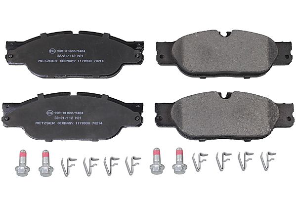 Bremsbelagsatz, Scheibenbremse METZGER 1170938 f&uuml;r JAGUAR, Vorderachse