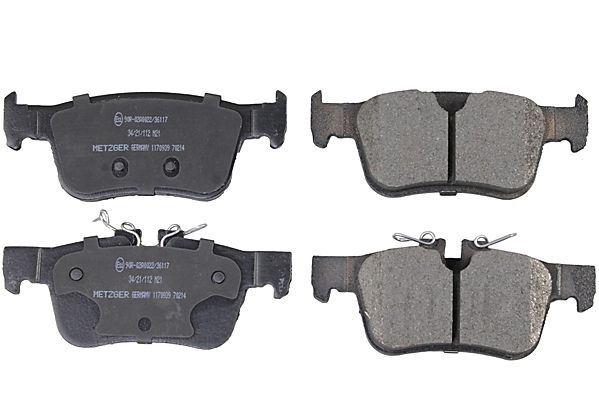 Bremsbelagsatz, Scheibenbremse METZGER 1170939 GREENPARTS f&uuml;r VOLVO, Hinterachse