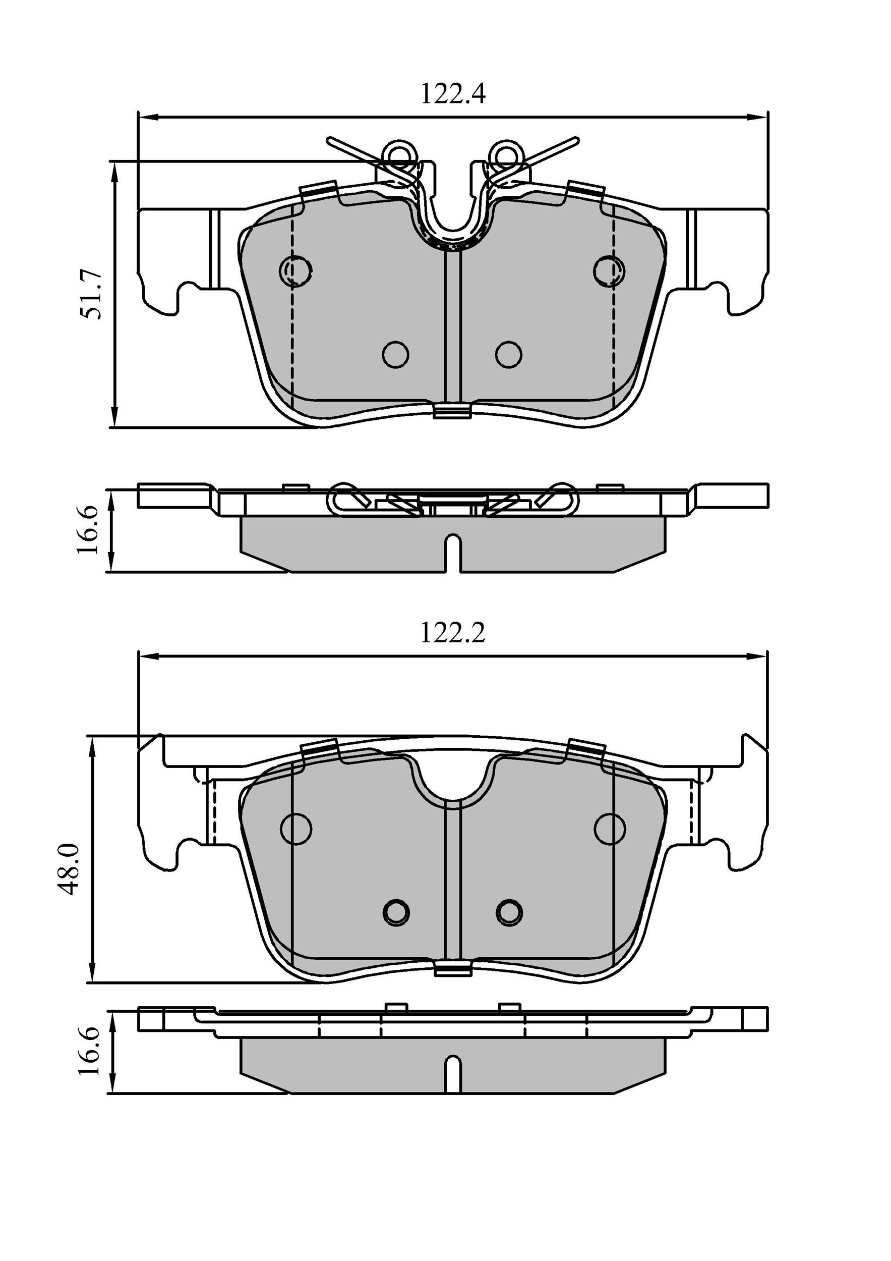 Bremsbelagsatz, Scheibenbremse METZGER 1170939 GREENPARTS f&uuml;r VOLVO, Hinterachse