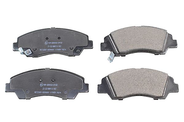 Bremsbelagsatz, Scheibenbremse METZGER 1170959 f&uuml;r HYUNDAI, Vorderachse