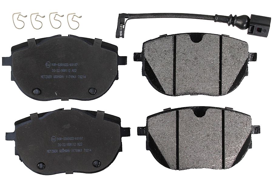 Bremsbelagsatz, Scheibenbremse METZGER 1170961 GREENPARTS f&uuml;r VW, Vorderachse