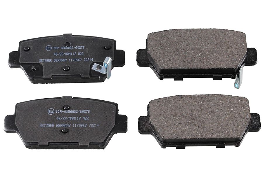 Bremsbelagsatz, Scheibenbremse METZGER 1170967 f&uuml;r MITSUBISHI, Hinterachse