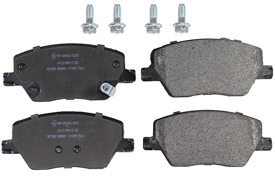 Bremsbelagsatz, Scheibenbremse METZGER 1170997 f&uuml;r FIAT, Vorderachse