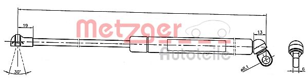 METZGER Gasfeder, Koffer-/Laderaum 2110376 f&uuml;r BMW