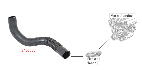 METZGER K&uuml;hlerschlauch 2420036 f&uuml;r FORD