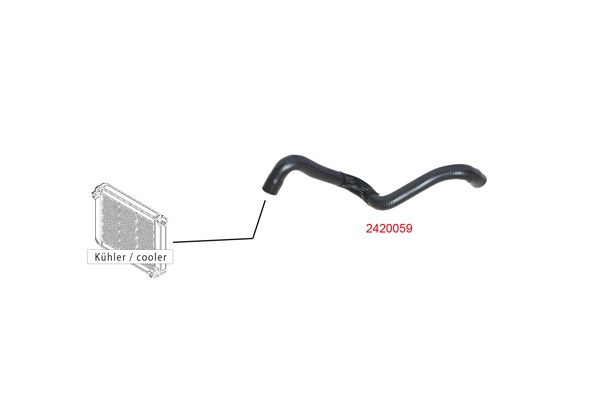 METZGER K&uuml;hlerschlauch 2420059 f&uuml;r FORD, mitte links