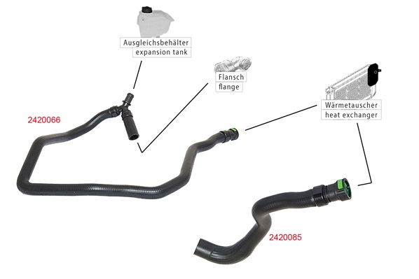 METZGER K&uuml;hlerschlauch 2420066 f&uuml;r FORD