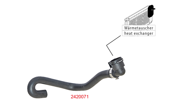 METZGER K&uuml;hlerschlauch 2420071 f&uuml;r FORD