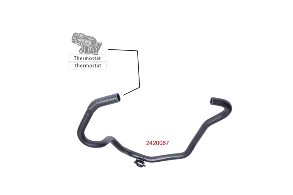 METZGER K&uuml;hlerschlauch 2420087 f&uuml;r FORD