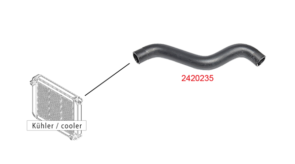 METZGER K&uuml;hlerschlauch 2420235 f&uuml;r FIAT, links oben