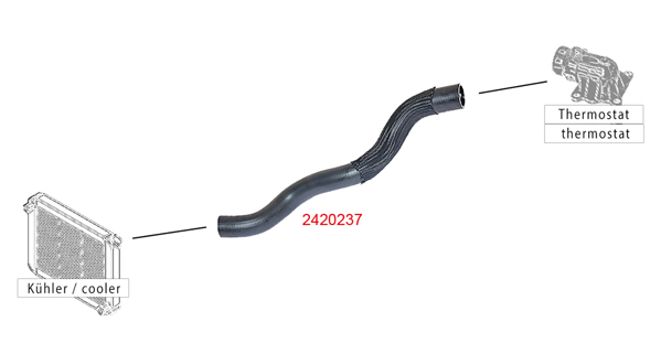 METZGER K&uuml;hlerschlauch 2420237 f&uuml;r CITRO&Euml;N FIAT PEUGEOT, links oben