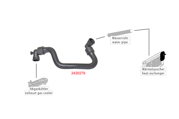 METZGER K&uuml;hlerschlauch 2420279 f&uuml;r PEUGEOT