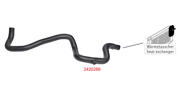 METZGER K&uuml;hlerschlauch 2420289 f&uuml;r FIAT