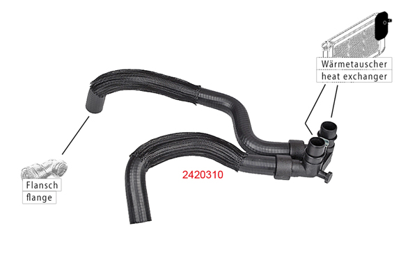 METZGER K&uuml;hlerschlauch 2420310 f&uuml;r CITRO&Euml;N PEUGEOT