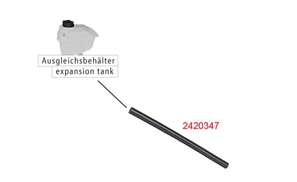 Entl&uuml;ftungsschlauch, Ausgleichsbeh&auml;lter METZGER 2420347 f&uuml;r FIAT