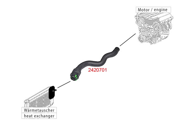 METZGER K&uuml;hlerschlauch 2420701 f&uuml;r OPEL GENERAL MOTORS