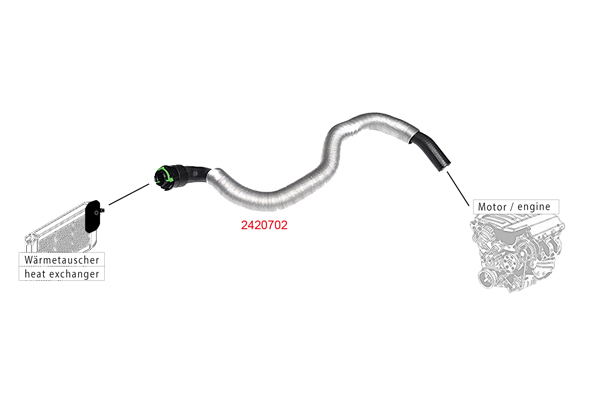 METZGER K&uuml;hlerschlauch 2420702 f&uuml;r OPEL GENERAL MOTORS